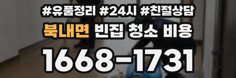북내면 빈집 청소 비용