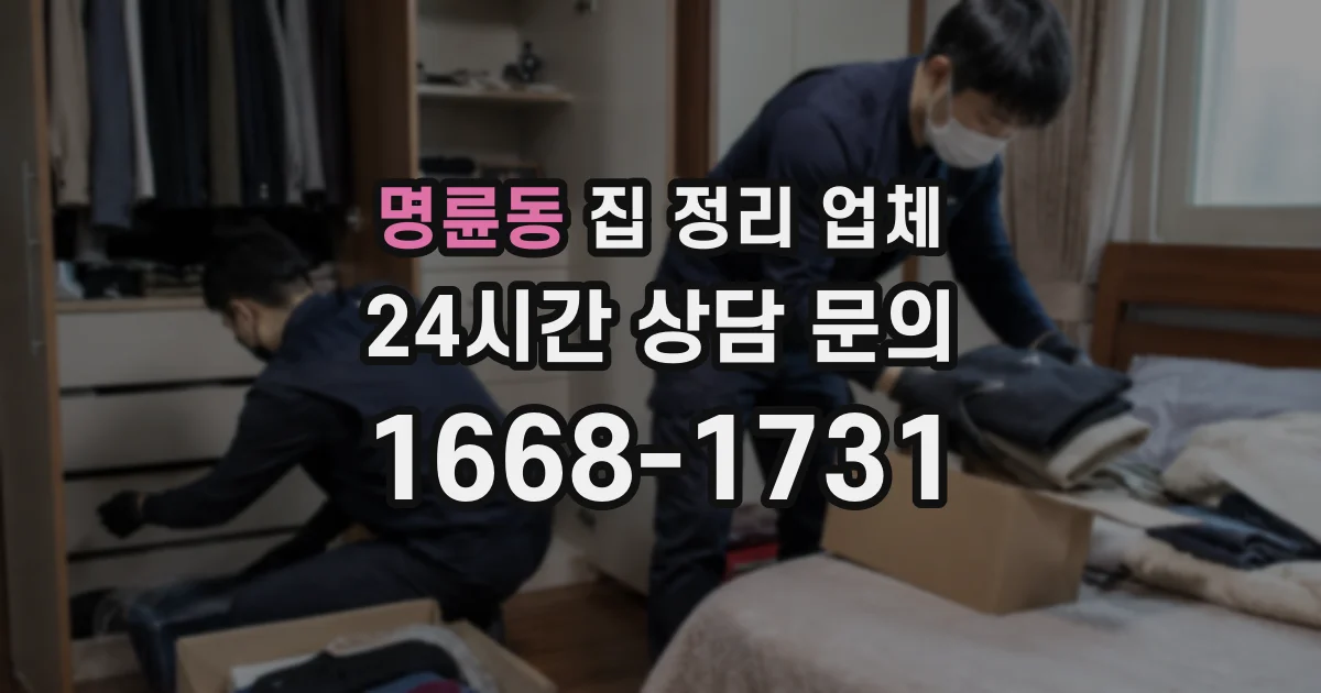 명륜동 집 정리 업체