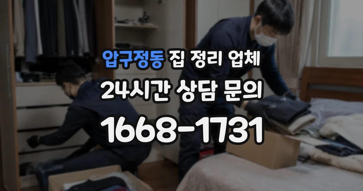 압구정동 집 정리 업체