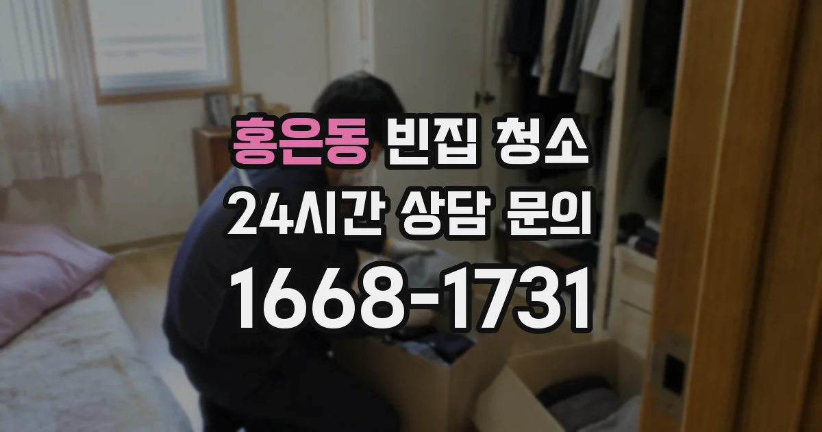 홍은동 빈집 청소