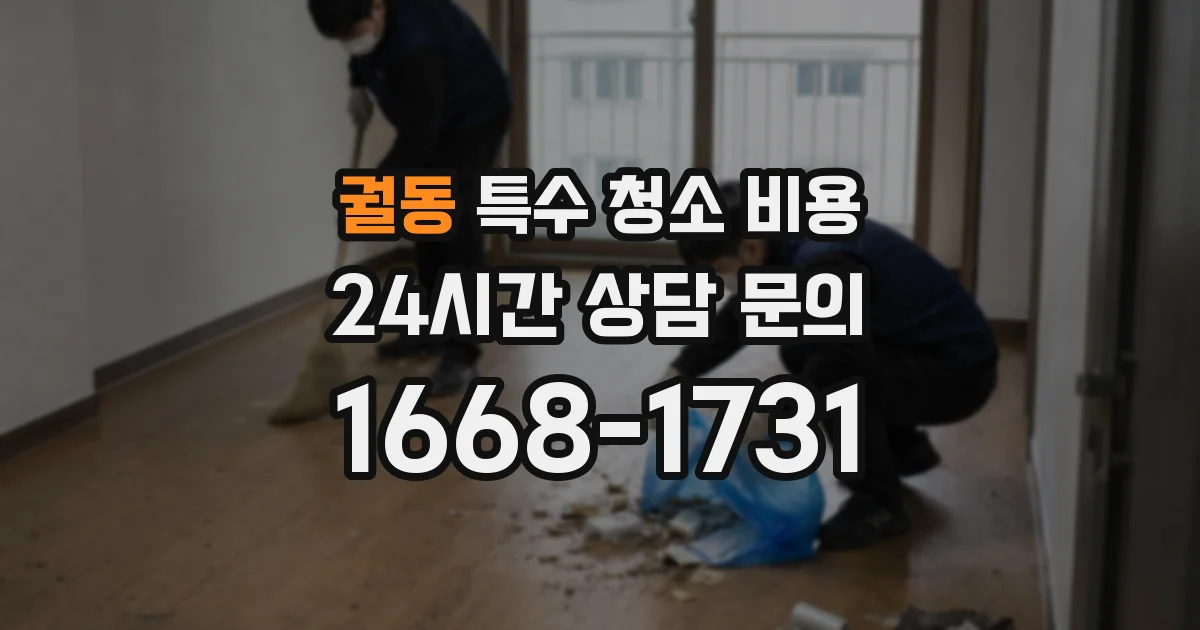 궐동 특수 청소 비용