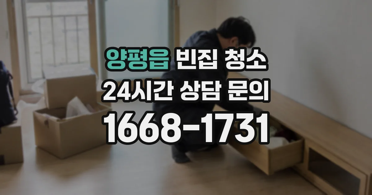 양평읍 빈집 청소