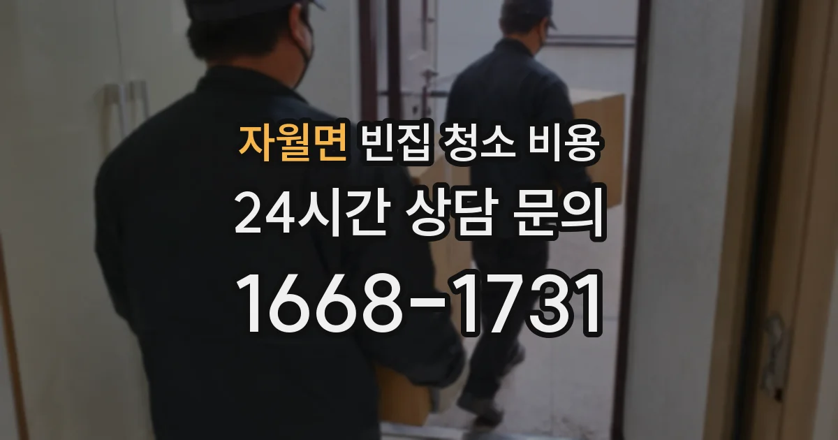 자월면 빈집 청소 비용