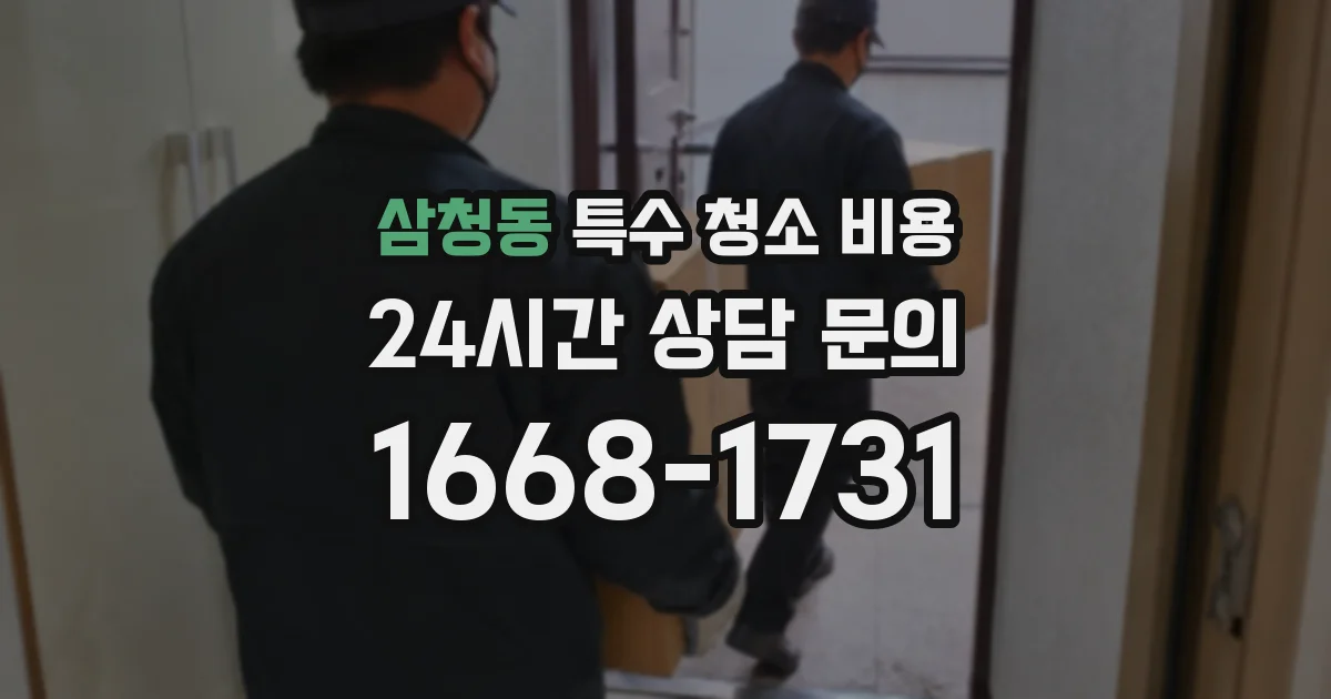 삼청동 특수 청소 비용