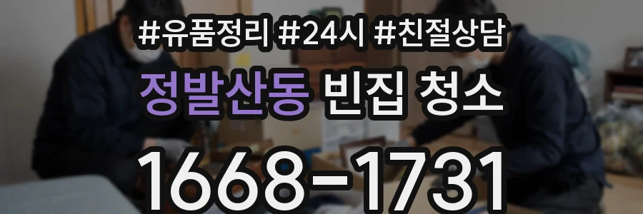 정발산동 빈집 청소