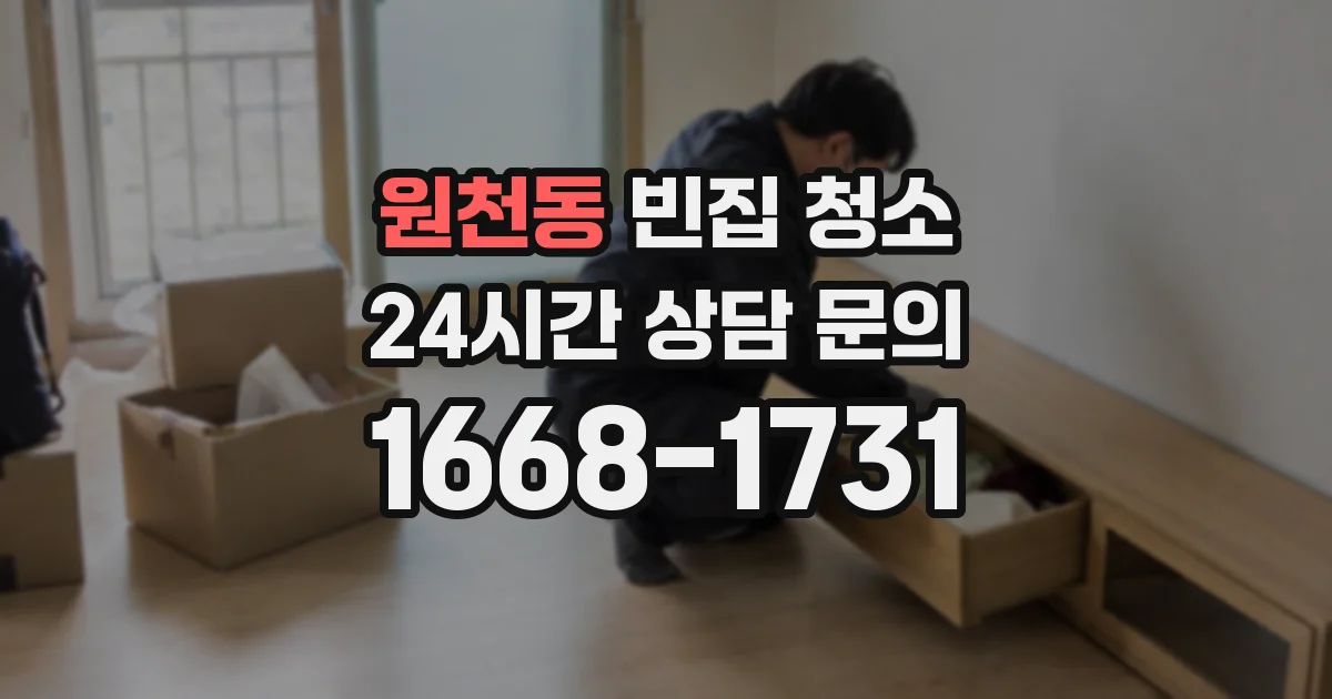 원천동 빈집 청소