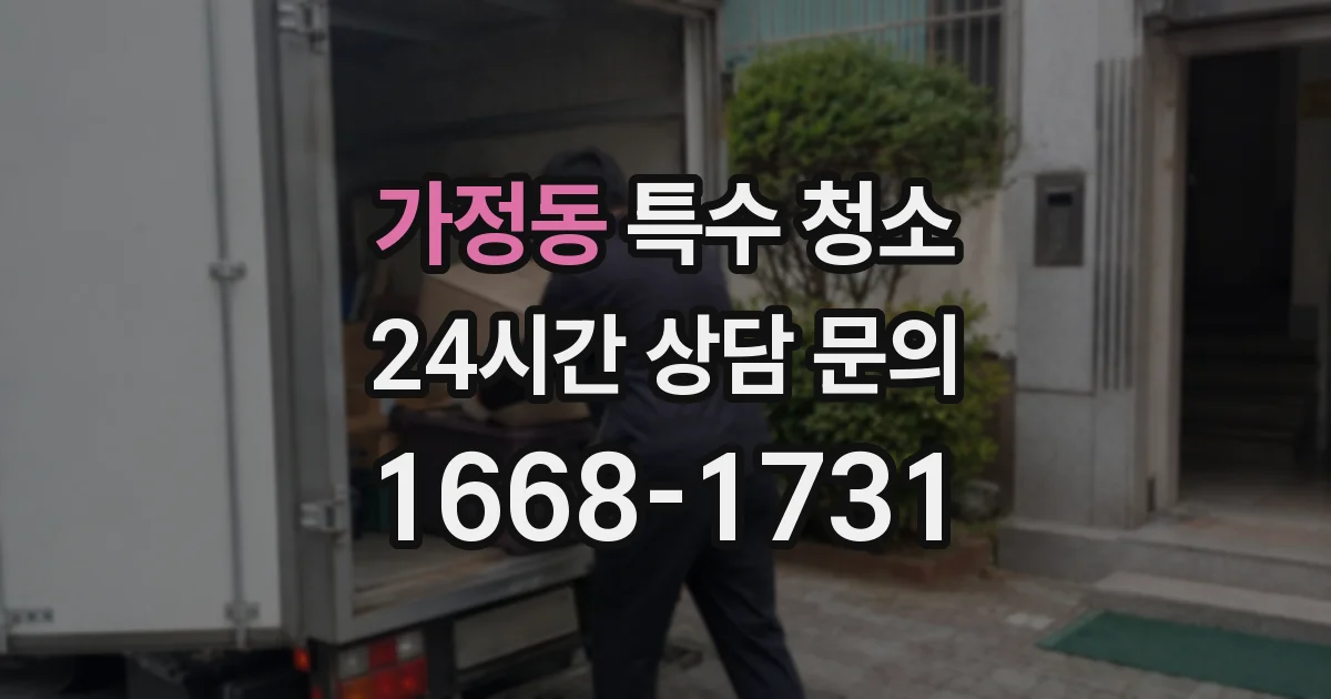가정동 특수 청소