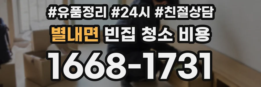 별내면 빈집 청소 비용