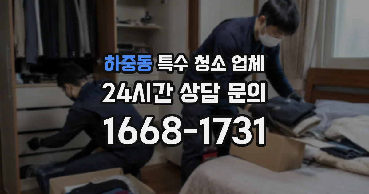 하중동 특수 청소 업체