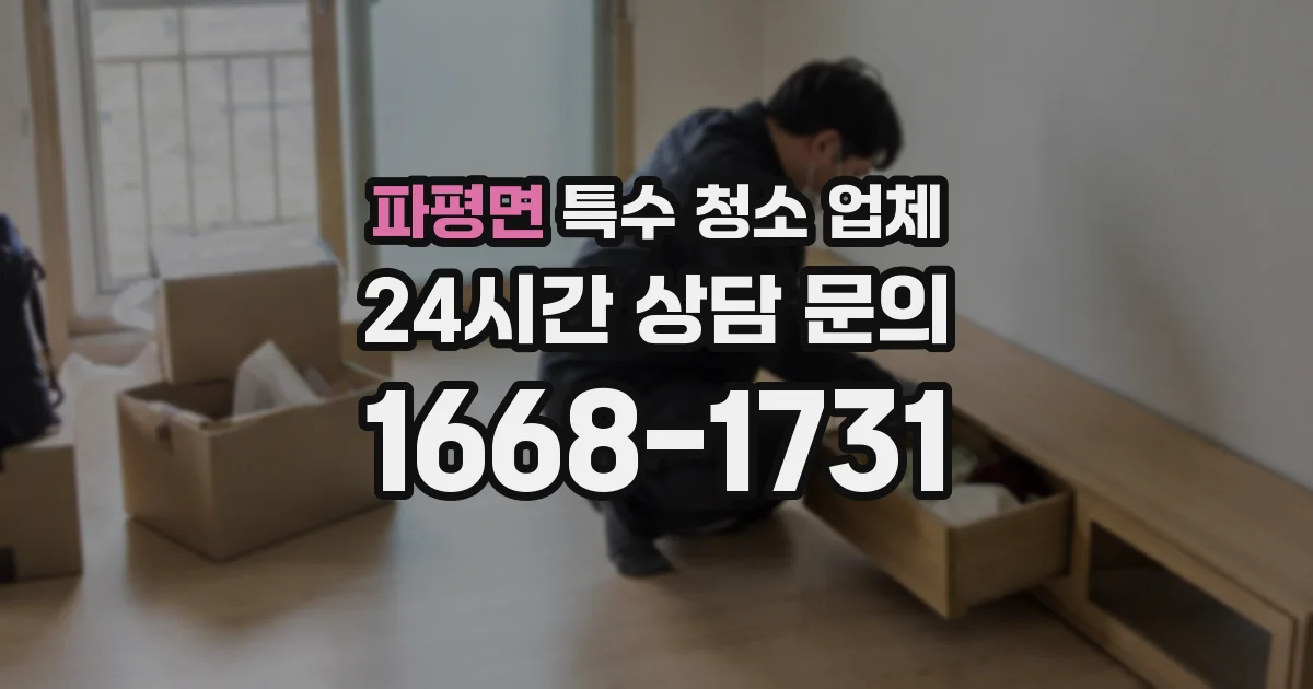 파평면 특수 청소 업체