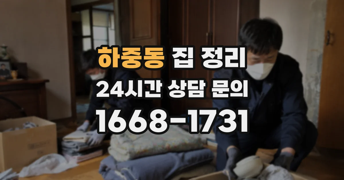 하중동 집 정리