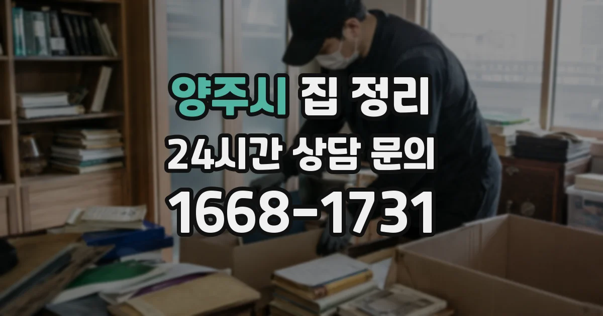 양주시 집 정리