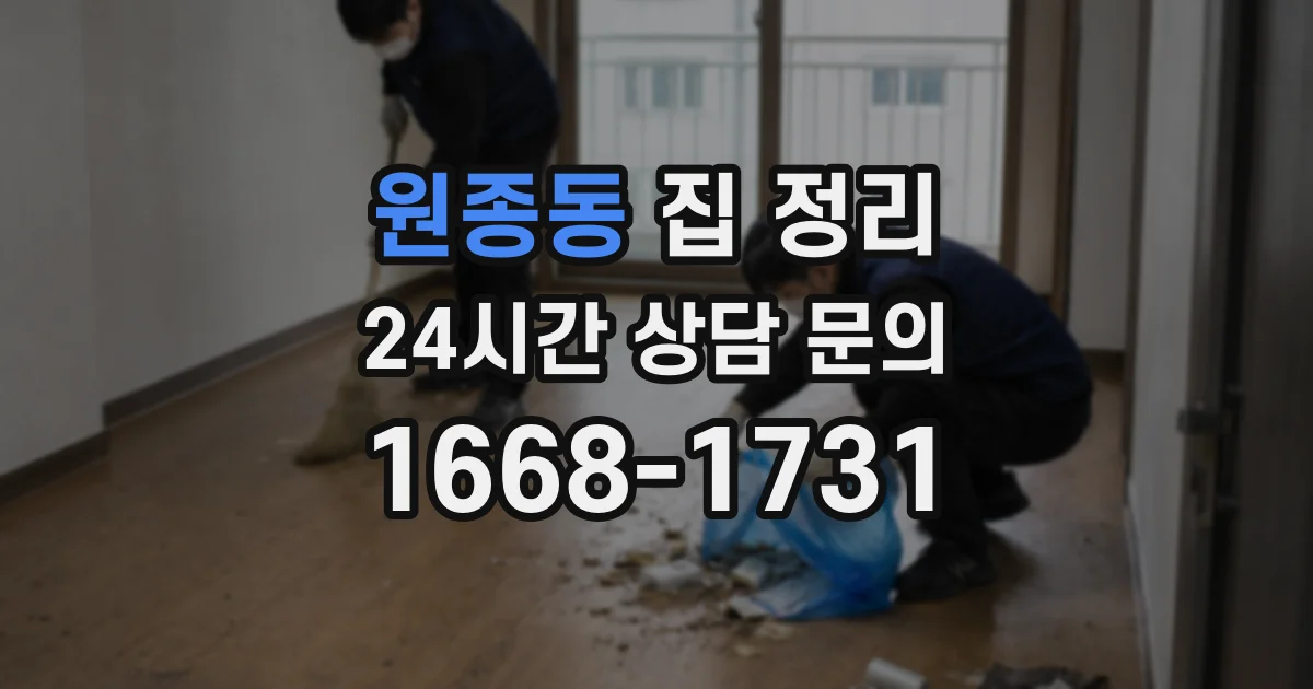 원종동 집 정리