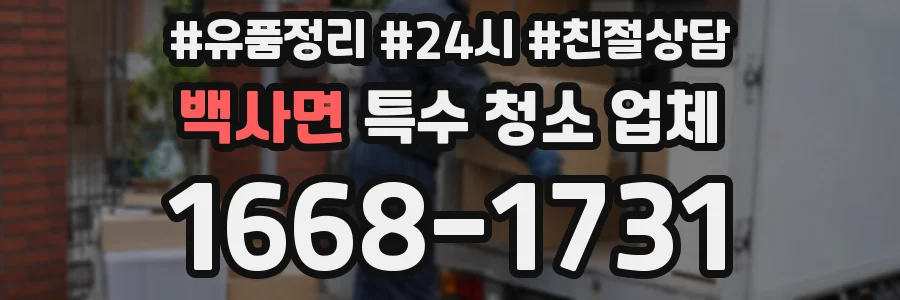 백사면 특수 청소 업체