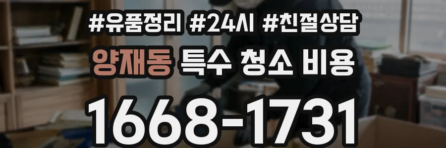 양재동 특수 청소 비용