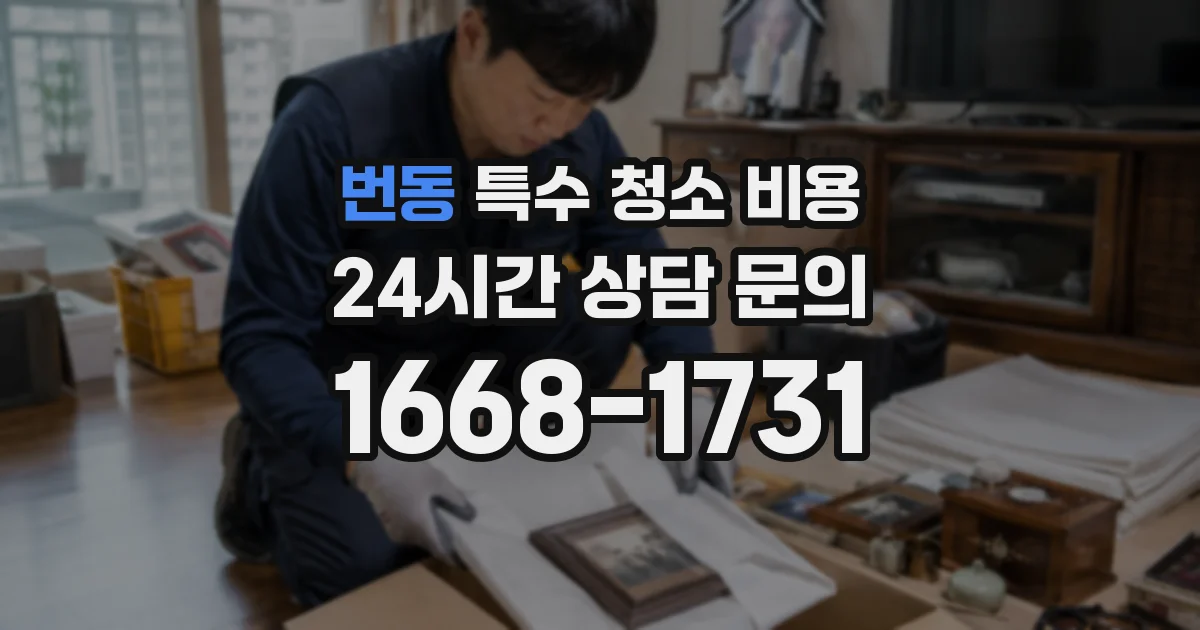 번동 특수 청소 비용