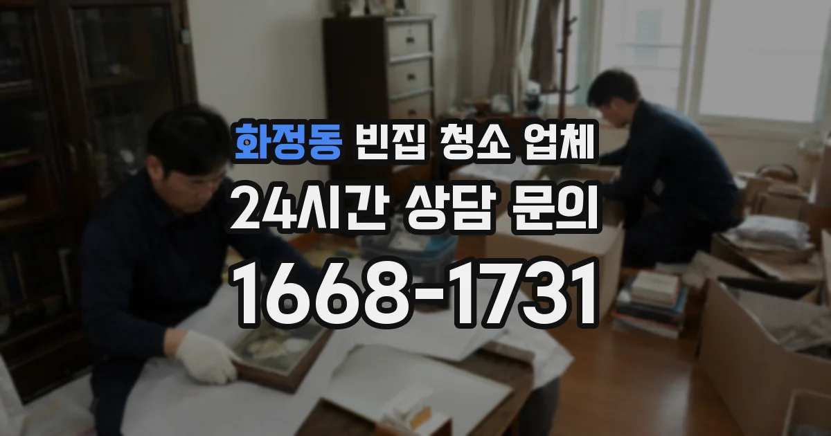 화정동 빈집 청소 업체