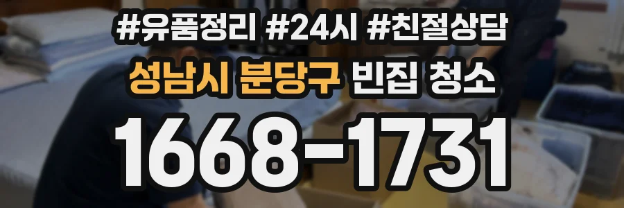 성남시 분당구 빈집 청소