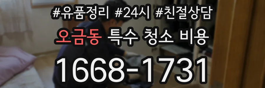 오금동 특수 청소 비용