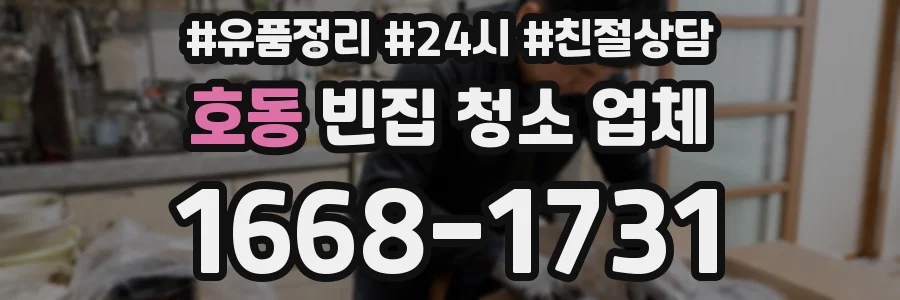 호동 빈집 청소 업체