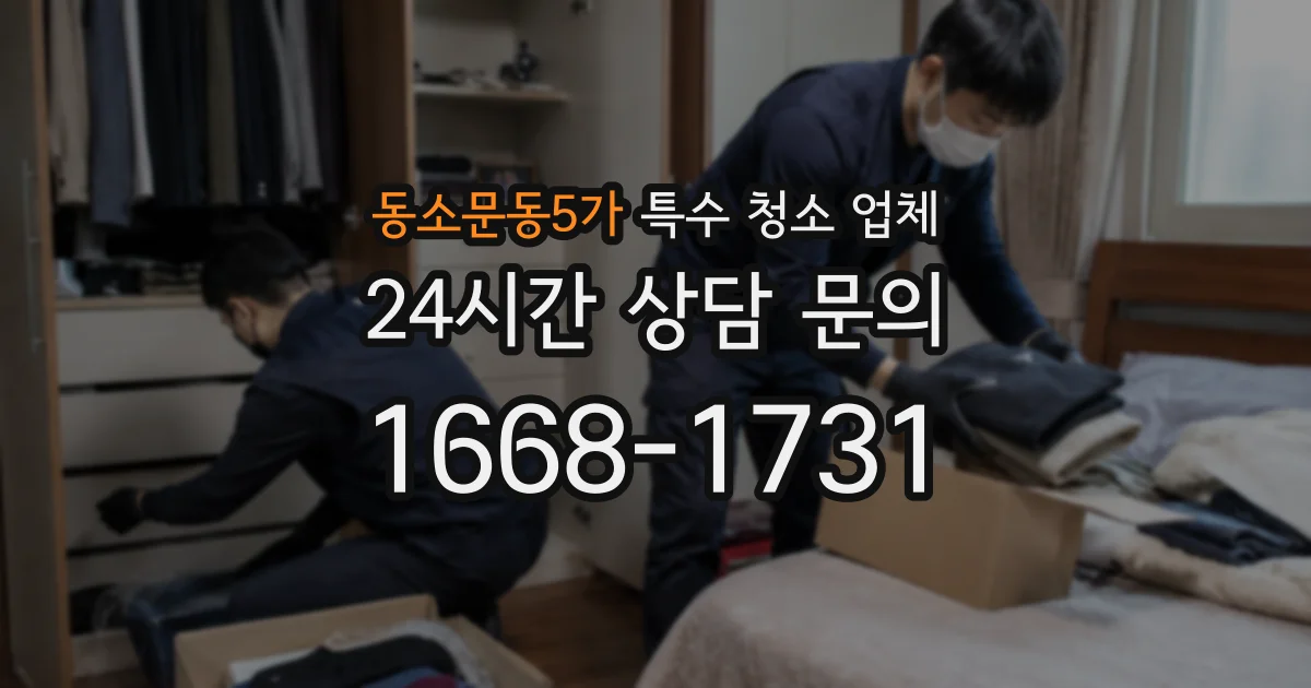 동소문동5가 특수 청소 업체