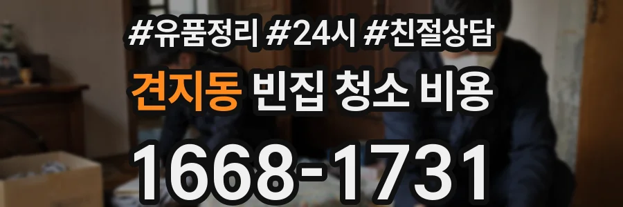 견지동 빈집 청소 비용