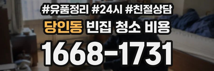 당인동 빈집 청소 비용