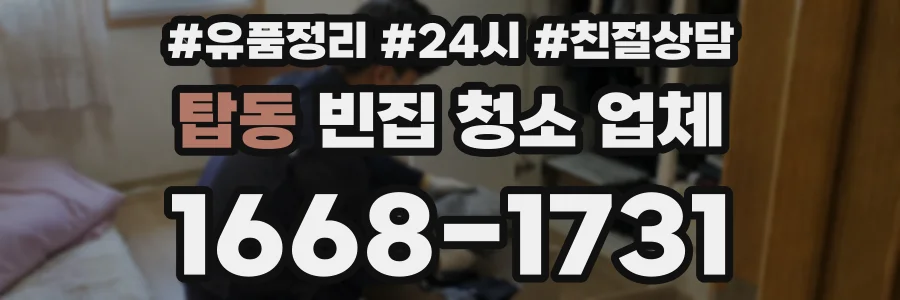 탑동 빈집 청소 업체