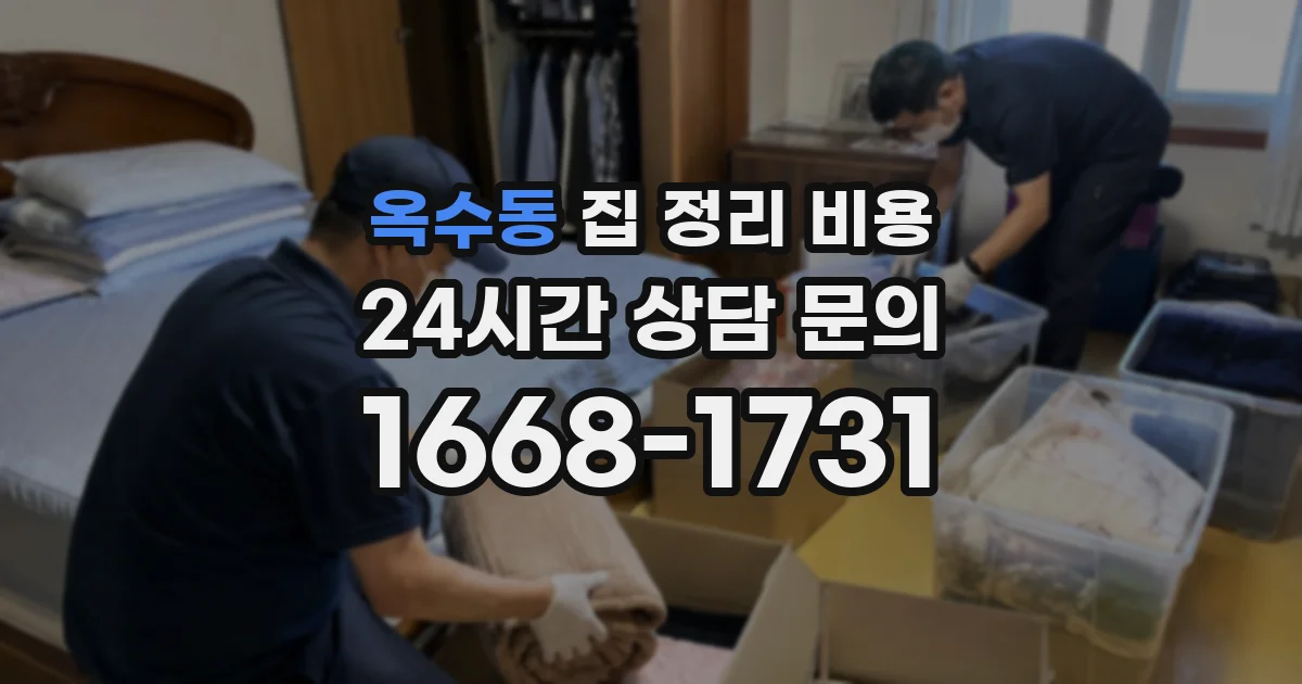옥수동 집 정리 비용