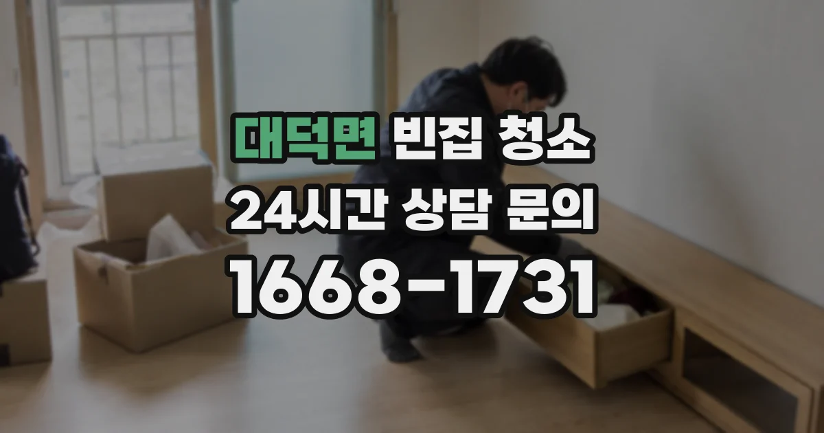 대덕면 빈집 청소