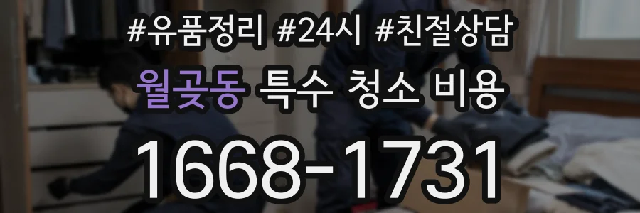 월곶동 특수 청소 비용