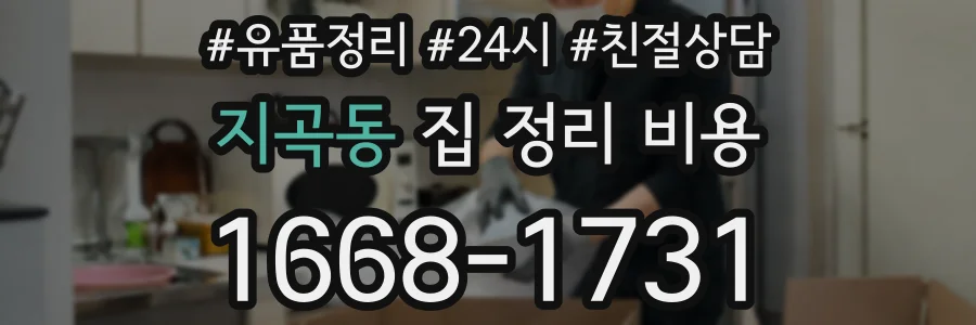 지곡동 집 정리 비용