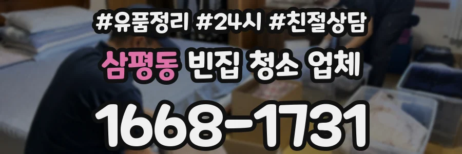 삼평동 빈집 청소 업체