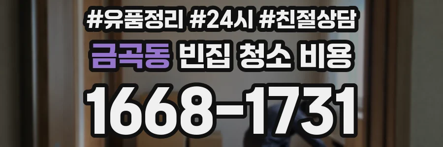 금곡동 빈집 청소 비용
