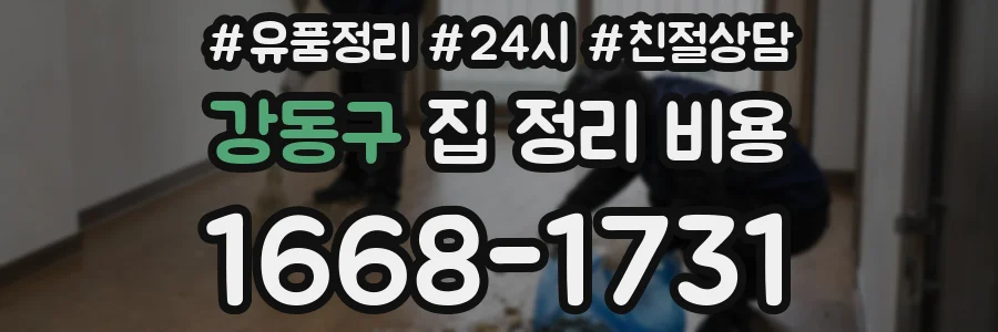 강동구 집 정리 비용