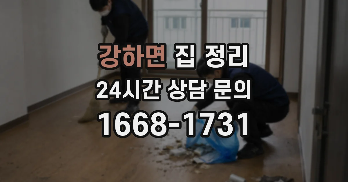 강하면 집 정리