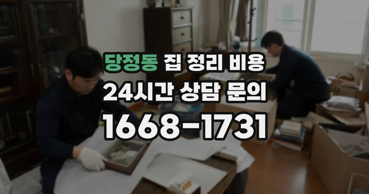 당정동 집 정리 비용