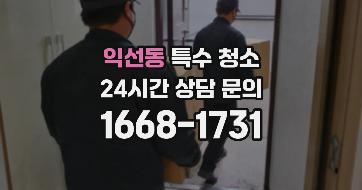 익선동 특수 청소