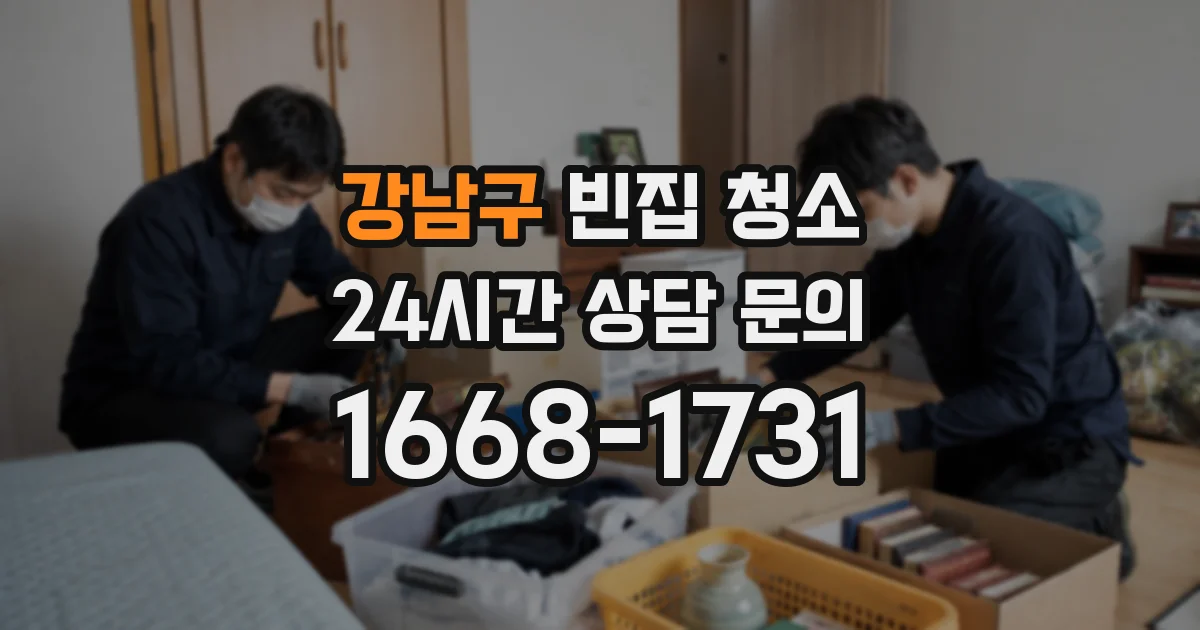 강남구 빈집 청소