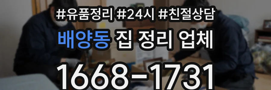 배양동 집 정리 업체