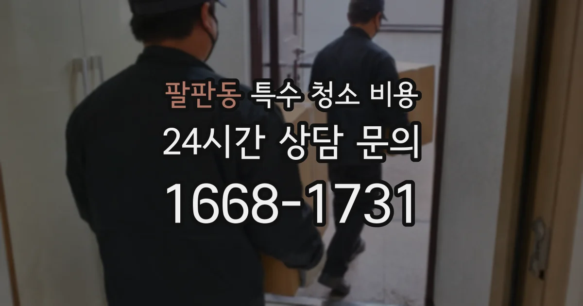 팔판동 특수 청소 비용