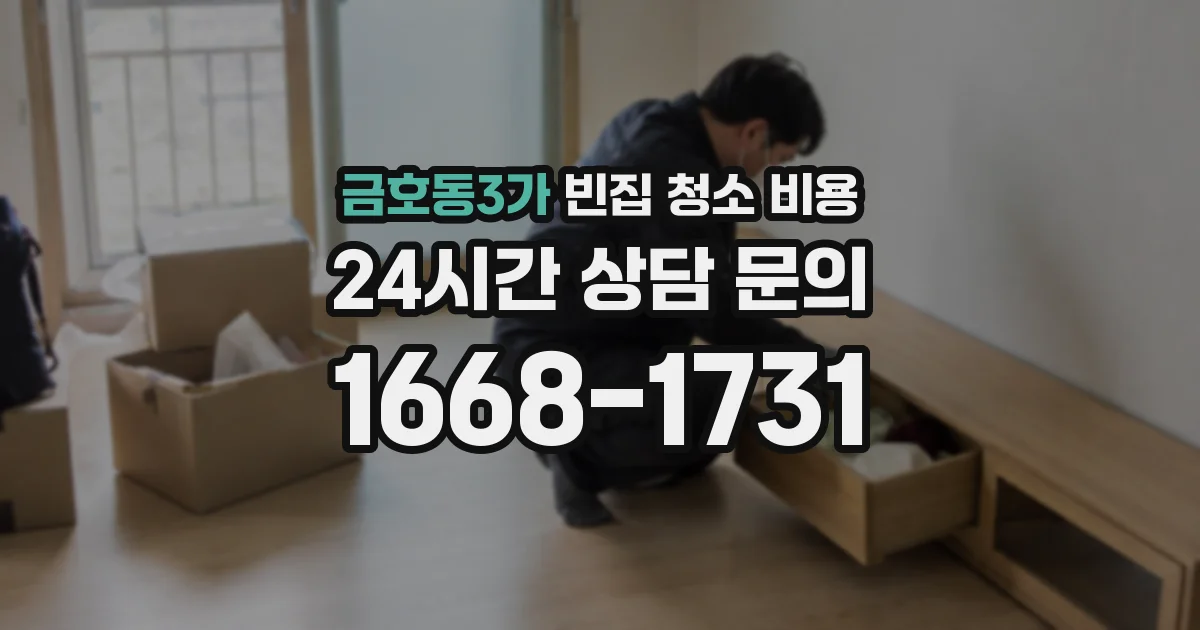 금호동3가 빈집 청소 비용