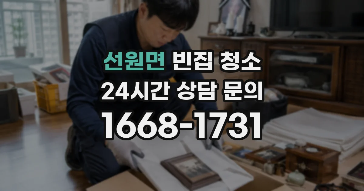 선원면 빈집 청소