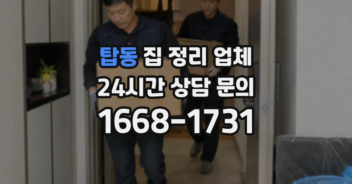 탑동 집 정리 업체