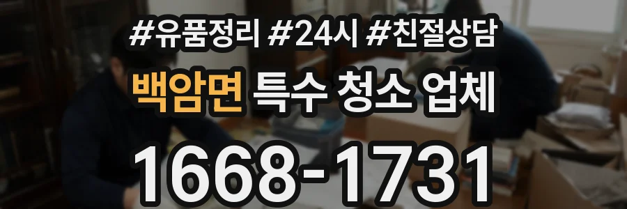 백암면 특수 청소 업체