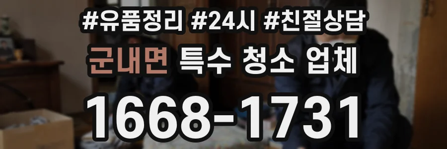 군내면 특수 청소 업체