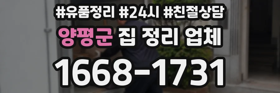 양평군 집 정리 업체