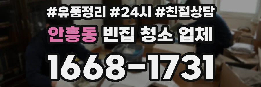 안흥동 빈집 청소 업체