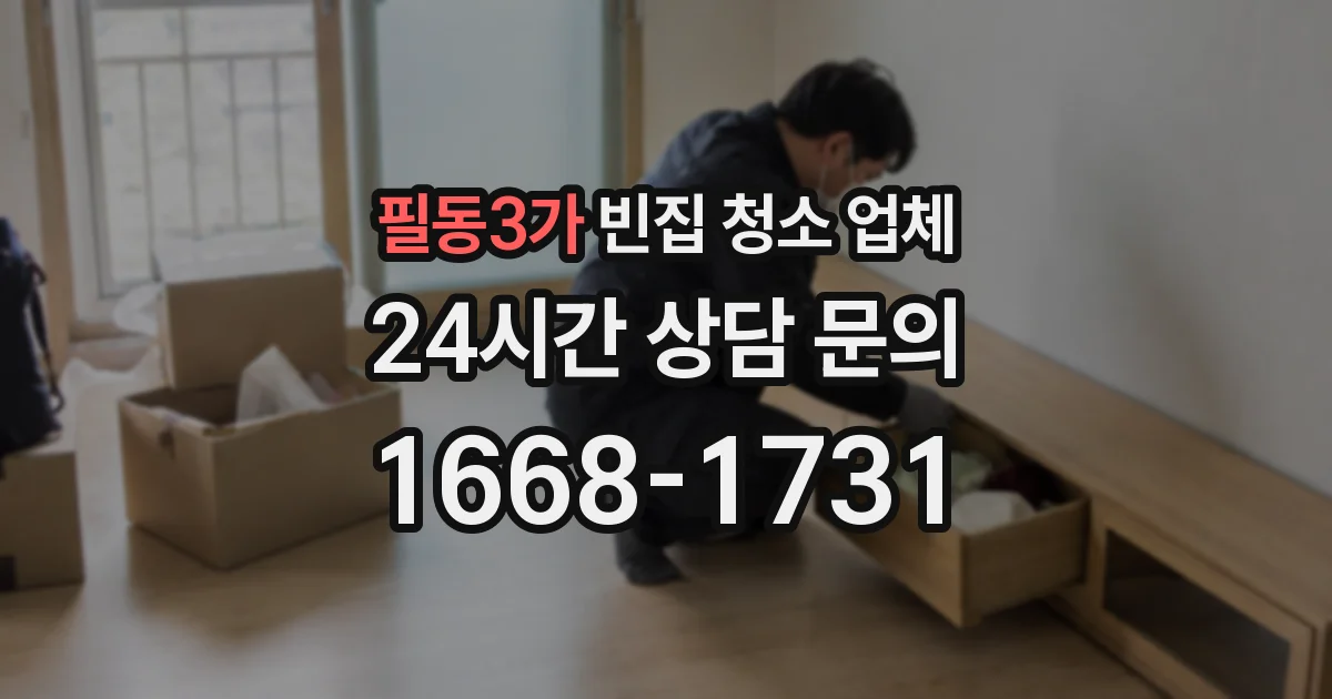 필동3가 빈집 청소 업체