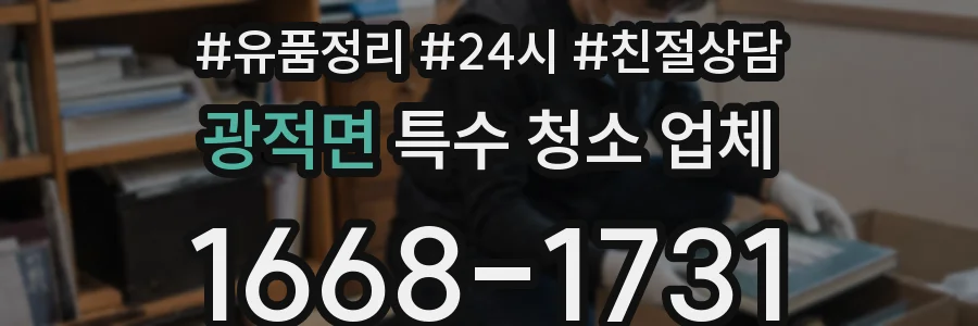 광적면 특수 청소 업체